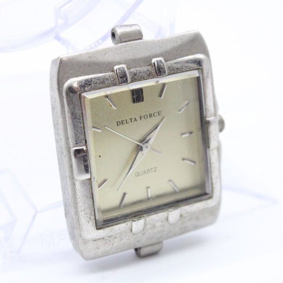Delta Force Watch Face Womens Silver Tone Stainless Steel Quartz Electroplated - Picture 3 of 5